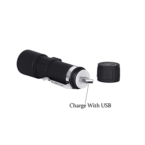 Image of Dr Care Adult Or Child O-Shaped Vein Finder Torch With USB Charging Port Torch (Black, 13 cm, Rechargeable)
