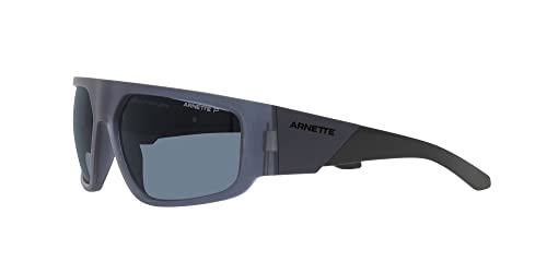 Arnette Men's AN4304 Heist 3.0 Rectangular Sunglasses, Matte Transparent Blue/Dark Blue Polarized, 63 mm3