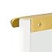 goldenwarm 10 Pack 5 Inch Matte Gold Finger Pulls Cabinet Edge Pulls Brushed Brass Drawer Handles Edge Hardware for Kitchen Cupboard