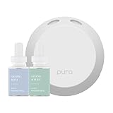 Pura - Smart Home Fragrance Device Starter Set - Pura 4 - Scent Diffuser for Home - Includes Fragrance Aroma Diffuser - Square Box, Pacific Aqua and Linens & Surf Scent Refills