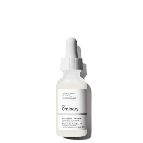 The Ordinary Multi-Peptide + HA Serum, Sérum Multipeptídico y con Ácido Hialurónico, Fórmula antiedad para las patas de gallo, elasticidad y firmeza, 30 ml