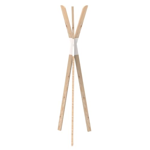 Box and beyond Tipi - Perchero (madera FSC 100% – 3 cabezas, 56 x 49 x 170 cm), color negro