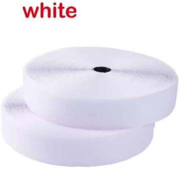 3/4" Wide White Sew-On Hook and Loop Tape – Non-Adhesive – 5 Yards Set – Nylon Fastener for DIY, Military Gear, Bags, Clothing, and Crafts