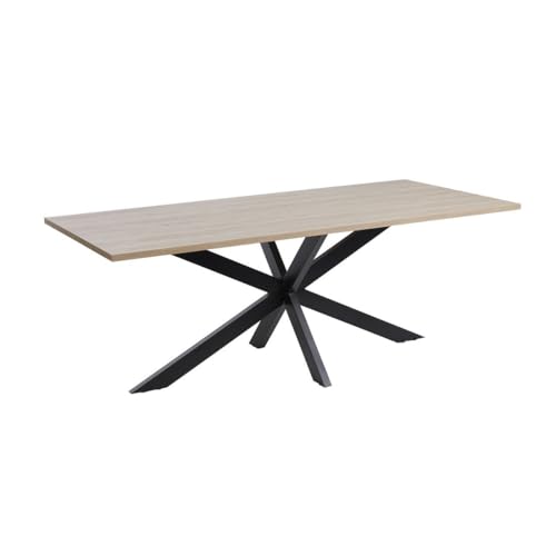 Table de Salle à Manger LOFT – 10 Personnes chêne Clair et Pieds métal