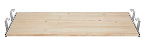 Tastaturauszug mit Tastaurablage 800X300mm Fichte Kiefer massiv echtholz natur, Auszugschienen verzinkt 300mm, Set Ablage mit Auszug für