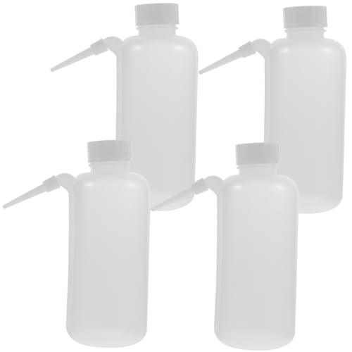 Garneck Safety Wash Bottles 4 Pack Plastic Squeeze Bottles Pe Containers Lab Cleaning Materials