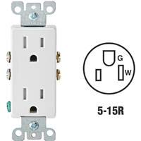 Leviton T5325-W 15 Amp Decora Tamper-Resistant Duplex Electrical Wall Outlet thumb #1