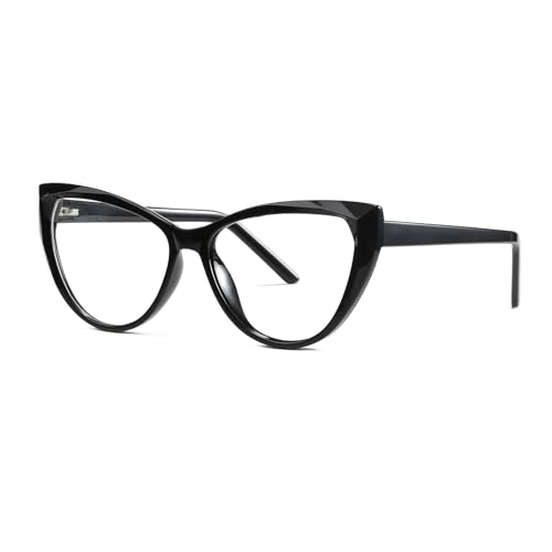 Image of Blue Light Glasses Cateye Women Fake Eyeglasses Anti Eye Strain Computer Glasses Clear Lens