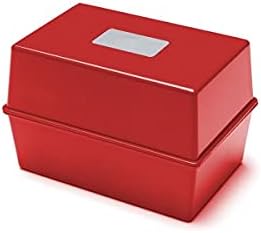 Deflecto Value Size 8 x 5 Index Card Box - Red, Pack of 1 - Rectangular - 8" x 5" - Image 3