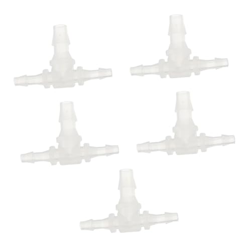 Amosfun 5Piezas Conectores Aire Para Acuarios T Joints De Plástico Conexiones De Vías Para Reparar y Tuberías Material Duradero y Seguro