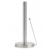 MINISMUS Porta Rotolo da Cucina &ndash; Portarotolo in Acciaio Inox con Barra di Stabilizzazione, Senza Forature &ndash; Portarotoli Moderno per Rotoli Standard (Argento)