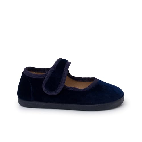 Pisamonas Merceditas Barefoot Terciopelo Tira Adherente Talla 27 Color Azul Marino
