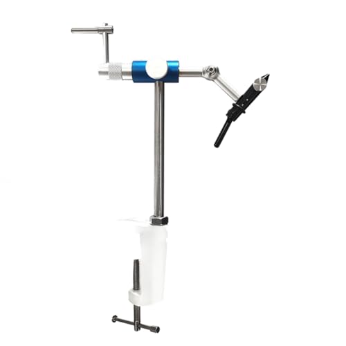 Moipuytrey 釣り用フライタイイングバイス 回転式調節可能 合金 DIY ルアーメーカー ルアーメーカー ファイル タイイングツール デスクトップ フライタイイングバイス