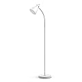 LEPOWER Floor Lamp, Metal Standing Lamp with Adjustable Gooseneck, Heavy Metal Base, Reading Pole Lamp for Office, White Floor Lamps for Bedroom, Living Room