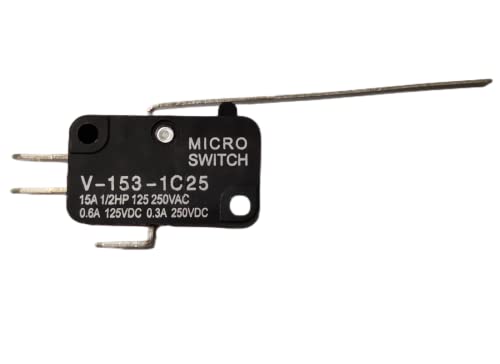 Szliyands 10Pcs Long Straight Hinge Lever Spdt 1 No 1 Nc Micro Limit Switch Arduino V-153-1C25 #TOP1
