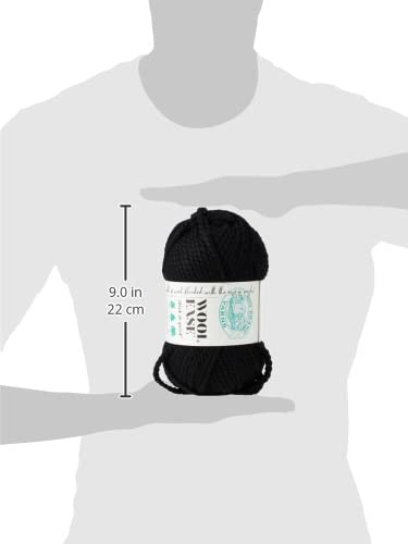 Image of Lion Brand Yarn Wool-Ease Thick & Quick Yarn, Soft and Bulky Yarn for Knitting, Crocheting, and Crafting, 1 Skein, Black (Pack of 2)