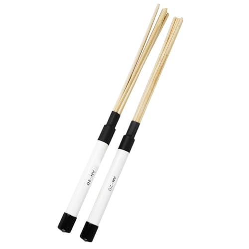 Baquetas de madera VICASKY para batería, 1 par, color blanco, para principiantes y profesionales miniatura 1
