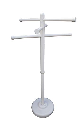 Flash Deals - 50% OFF Portable, Outdoor Spa and Pool Towel Rack - Bone. Made in The USA 3 Bar Towel Stand for Indoor and Outdoor Use. 50” Tall Towel Tree by Outdoor Lamp Company Super Cheap 🛒 Portable, Outdoor Spa and Pool Towel Rack - Bone. Made in The USA 3 Bar Towel Stand for Indoor and Outdoor Use. 50” Tall Towel Tree by Outdoor Lamp Company