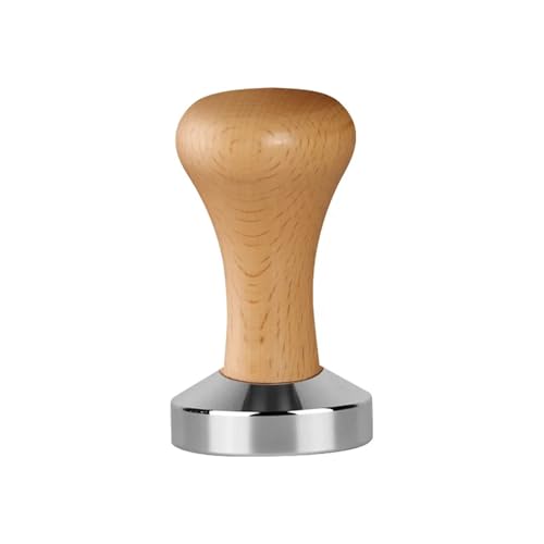 ステンレス鉄粉プレス、イタリアンコーヒーマシンハンドル、充填プレス、固形粉プレス、ハンマー、布粉プレス(58 Wood color)