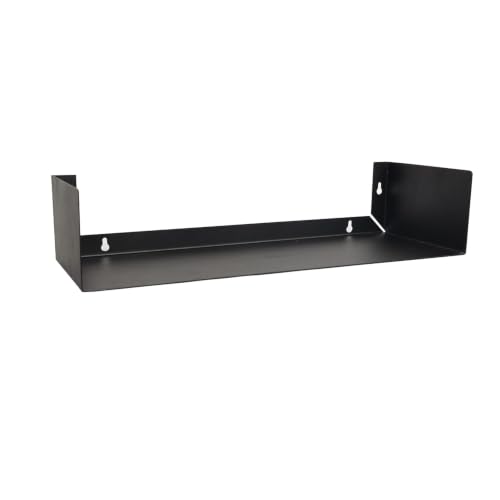 Image of myl Black Metal Wall Mounted Floating Shelf, U-Shape Storage Rack 4