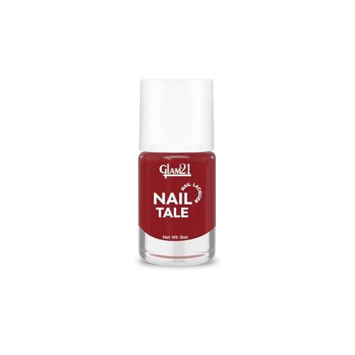 Image of Glam21 Nail Tale Nail Polish | Glossy Gel Finish | Rich Pigmentation | Chip Free | Quick Drying Formula | Long Lasting Nail Polish for Women | 9ml | Shade-38
