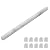 Diflart Carrara White Marble Pencil Trim Liner 1/2 x 12" Bullnose Tile Edge Trim Honed for Bathroom Kitchen Shower Livingroom Pack of 10 Pcs