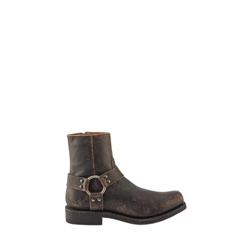 Frye Conway Harness Boot - Men's Motorcycle-Fashion Boot, Stylish Leather Design, Durable & Comfortable Footwear, Black - Toga - 9