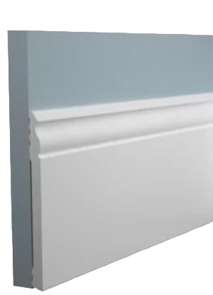 Battiscopa In Polimeri 10x100x2000mm Bianco - Zoccolo Per Cucina E Bagno