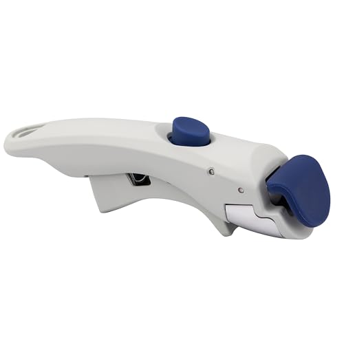 Mango desmontable para olla NutriChef, diseño ergonómico, resistente al calor, mecanismo de bloqueo con botón de presión, modelo PRTNCCS18DTHBL, color azul