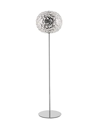 Kartell Planet Lampada da Terra, H. 130 cm, Dimmerabile, Trasparente(Cristallo)