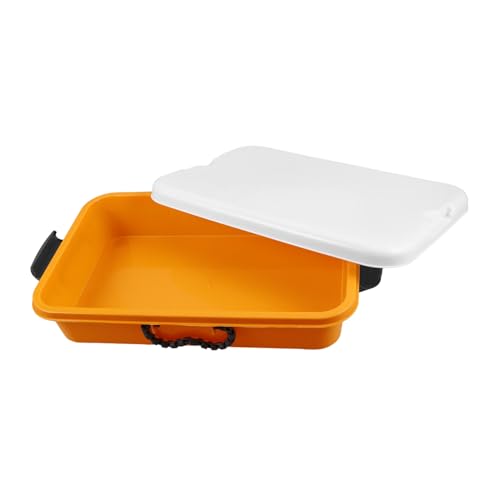 Hemoton Portable Sandbox with Cover Handheld Sand Tray Storage Box for Versatile Organizer Multi Use Sand Play Case Capacity Design for Outdoor and Indoor Play