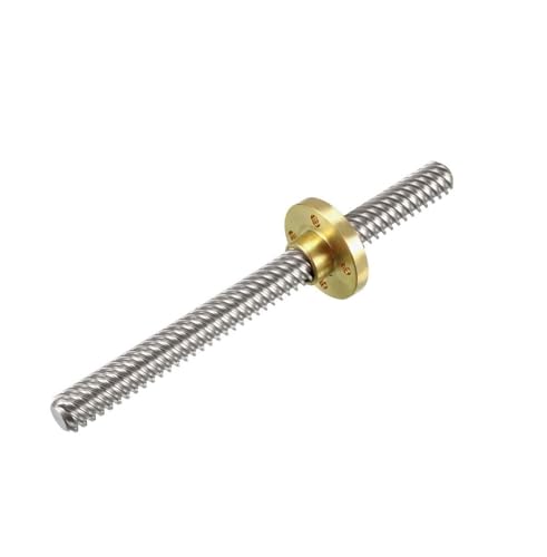 Metal Ball Screw nut 100mm Length T8 8mm Dia Lead Screw Rod 12 Lead Stainless Steel Lead Screw Rod with Copper Nut Trapezoidal Thread