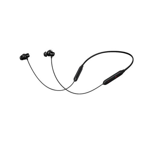 Image of Bluetooth Earphones Compatible with Oneplus 45dB Hybrid Noise Cancellation | 12.4mm Dynamic Drivers | IP55 Water Resistant | 28H Battery | Fast Charging Neckband | Booming Black