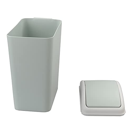 Kekow 4.5 Gallon Small Plastic Trash Can, Swing Lid Waste Can, Blue #TOP3