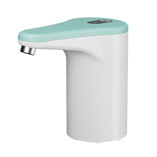 Gdfnmogo Bomba de agua eléctrica para dispensadores de bebida, bomba automática inalámbrica recargable de 1600 mAh para agua embotellada de 5 galones, material ABS, Compat, verde y blanco