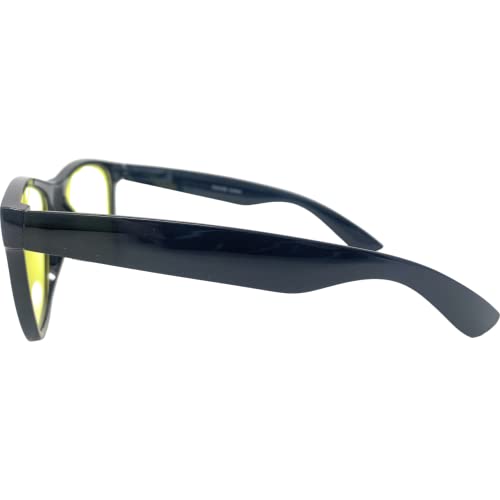 Men Women Unisex Yellow Night Driving Spring Temple Retro Square Glasses3
