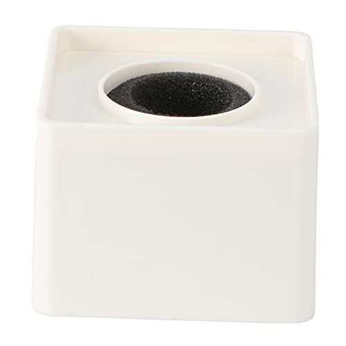 Lurrose Square Cube Shaped Microphone Flag Station Interview KTV Mic Portable Microphone Logo Flag Station (White)