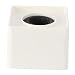 Lurrose Square Cube Shaped Microphone Flag Station Interview KTV Mic Portable Microphone Logo Flag Station (White)