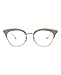 Thom Browne TB-507-B-GRY-SLV-51-Z Eyeglass Frame Grey-White Back - Silver 51mm