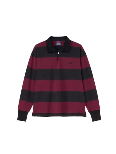 [カンタベリー] ラガーシャツ 4INCH STRIPE RUGBY JERSEY チャコールグレー Lの画像