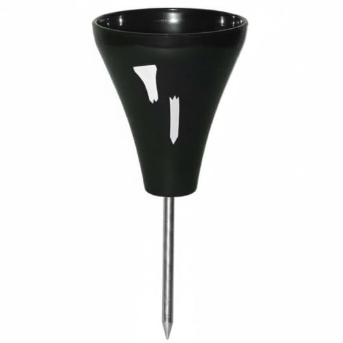 Milageto Golf-Teemarker Kunstmaterial Kegelmarker Präzise Ausrichtung Marker mit Metallstab, Schwarz