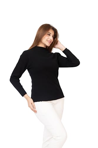 Image of TWENTY ME Winter Wear Casual Solid Acrylic Soft & Warm High Neck Skivvy for Women's