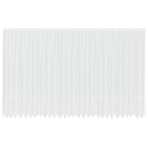 Rideau en dentelle occultant transparent blanc 260x750 cm pour grand salon avec rail