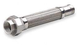 Hose Master Flexible Metal Hose Assembly, 316 Stainless Steel, 1 in, 18 in - GZ100SMU180