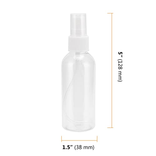 SEUNMUK 40 Pack 2.7oz/80ml Spray Bottles with Pump Spray Cap, Clear Fine Mist Empty Plastic Spray Bottles, Travel Size Refillable Bottles for Toner, Essence, Hair Spray2