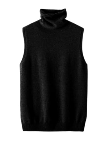 Women Autumn Winter Sleeveless Turtleneck Pullover Vest Merino Wool Sweater Basic Soft Knitted Waistcoat Top4