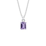 artikel 218a Amethyst echte Edelsteine ​​926 Silber lila Amethyst mit Kettenanhänger – Februar Geburt Wassermann Astrologie echte Edelsteine ​​mit Kettenanhänger
