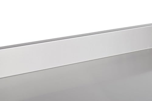 Image of Kratos Stainless Steel Kitchen Prep Table 72 inchx30 inch with Backsplash and Undershelf, NSF Worktable for Restaurants - 16ga /304SS