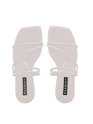 Image of GORGLITTER Women's Strappy Sandals Criss Cross Strap Flat Sandals Open Toe Slides Shoes