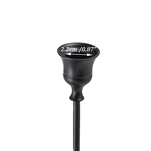 Romadedi Candlestick Holder Matte Black Candle Holder Set Of 3 Decorative Candle Holder For Taper Candle For Fireplace Mantel Dinning Table Home Decorations Black 1 Set thumb #3